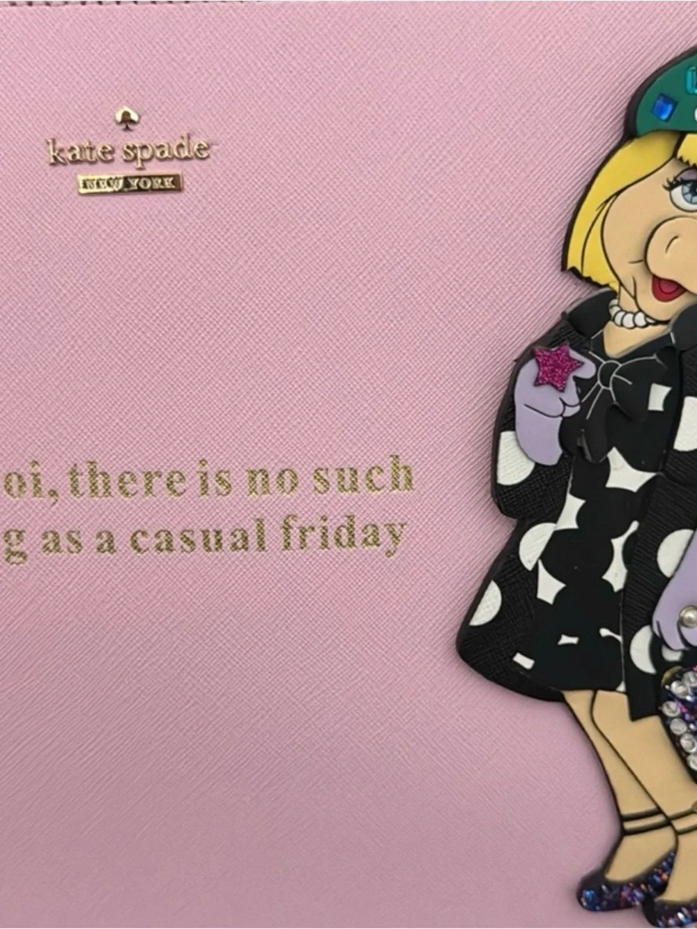 KATE SPADE X DISNEY MUPPETS MISS PIGGY FANCY FRIDAY BRITTA WRISTLET CLUTCH